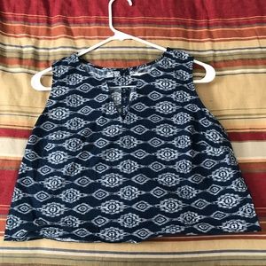 Olive and Oak cropped Printed top